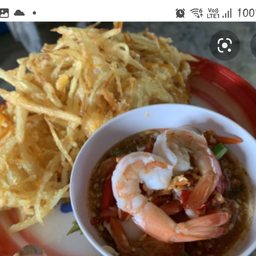 ตำทอด+กุ้งสด