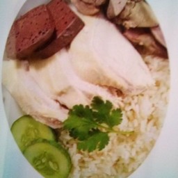 [ร้านข้าวมันไก่โกป๊อก] ข้าวมันไก้ต้ม + เครื่องใน