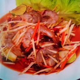 [ร้านตำแซ่บ ณ ริมโขง] ตำกุ้งสด