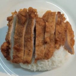 ข้าวหมูทอด(เนื้อแดง)
