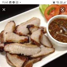 คอหมูย่างปกติ