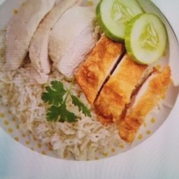 [ร้านข้าวมันไก่โกป๊อก] ข้าวมันไก่ 2 อย่าง