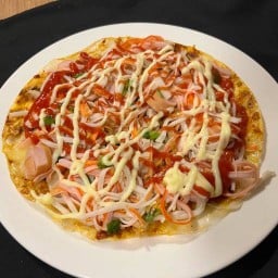 สุขคติ คาเฟ่ แซลม่อนย่าง แซลมอนย่าง พิซซ่าเวียดนาม พิซซ่า บางหว้า