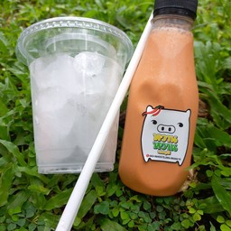 ชานมเย็น+น้ำแข็ง1แก้ว