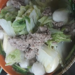 ต้มจืดเต้าหู้+ผักกาดขาว+หมูสับ