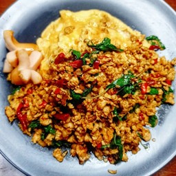 ข้าวกะเพราไก่สับ