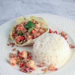 ข้าวกุ้งผัดพริกเกลือ