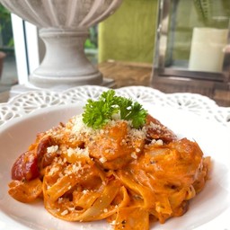 Spicy Prawn Pasta (มีแต่่เส้นกลมค่ะ)
