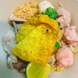 ก๋วยเตี๋ยวโบราณแห้ง+ซุป