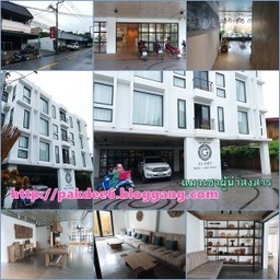 อาคารสูง 4 ชั้นบนถนนสนามกีฬา lobby ตกแต่งด้วยงานไม้สีอ่อน