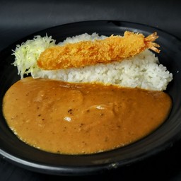 ข้าวแกงกะหรี่กุ้งเทมปุระ