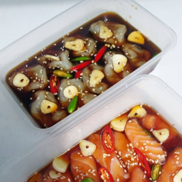 กุ้งดอง+น้ำจิ้มซีฟู้ด+สาหร่าย