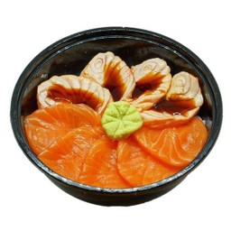 66)ข้าวหน้าแซลมอนสด+ย่าง