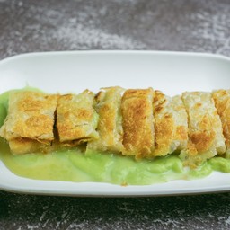 โรตีสังขยาม้วน