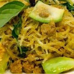 วุ้นเส้นผัดแห้งแกงเขียวหวาน