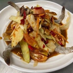 (เล็ก)ตำหลวงพระบางหอยแครงกุ้งสด