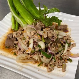 ลาบเนื้อสุก