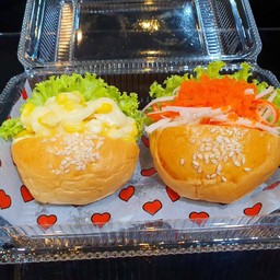 ปังข้าวโพดมายองเนส+ปังปูอัดไข่กุ้ง