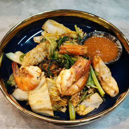 สุกี้แห้ง (เลือกเนื้อสัตว์ได้)