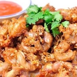 ไส้อ่อนทอดกระเทียม