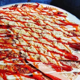 เครปแฮมพริกเผาไก่หย๋อง