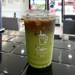 Ice greentea coffee (ชาเขียวเย็นเพิ่มช็อตกาแฟ)