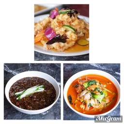 B set (탕수육 + 짜장면 + 짬뽕) , เซต B(ทังซูยุก + จาจังเมียน + จัมปง)