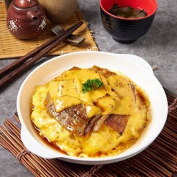 ข้าวหน้า ไข่ข้นหมูย่าง ชีส