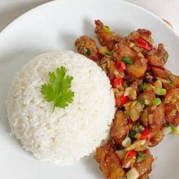 ข้าวไก่ทอดพริกเกลือ