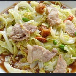 ข้าวราดหมูสับผัดกระหลํ่า