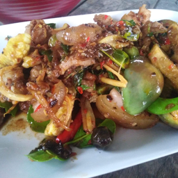 กระเพรากบ(เป็นกับข้าว)