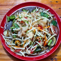 ส้มตำแมงกระพรุนปลาร้านัวร์คักๆ