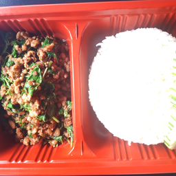 Minced Pork With Basil On Rice