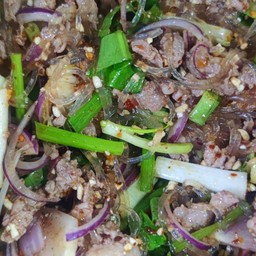 ลาบวุ้นเส้นหมูสับ - หมูชิ้น