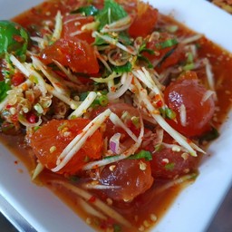 ยำมะม่วงไข่แดงปลาร้า
