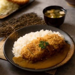 ชุด B ข้าวหมูทอดทงคัตสึ แกงกะหรี่ + ซุปมิโสะ ( ปกติ219.-)