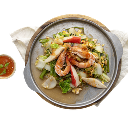 [ร้านราดหน้าเจ๊รัตน์] สุกี้แห้งทะเล