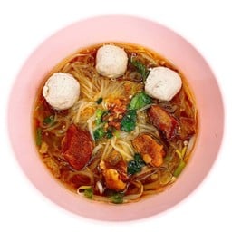 ก๋วยเตี๋ยวลูกชิ้นน้ำใส+ก๋วยเตี๋ยวลูกชิ้นหมูตุ๋น อย่างละ1ถุง