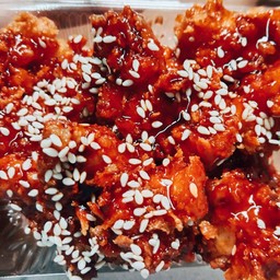 ไก่เผ็ดพริกเกาหลีติดหนังไซส์M(ทอดใหม่ทุกรายการช้าหน่อยนะคะ)