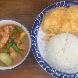 แกงป่าหมู + ข้าวไข่เจียว