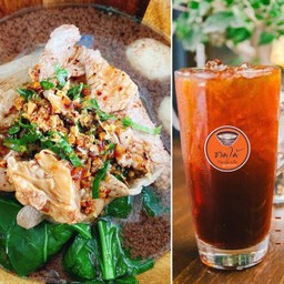 ชุดคู่ก๋วยเตี๋ยว+เครื่องดื่มเย็น ประเภทชา-โกโก้