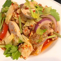 ยำวุ้นเส้นหมูยอ+หมูสับ