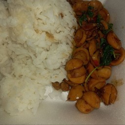 ข้าวกะเพรา ไส้กรอก