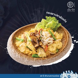 กระเพาะปลาผัดแห้ง จานใหญ่