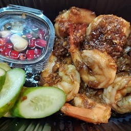 กุ้งกระเทียม (กับข้าว)