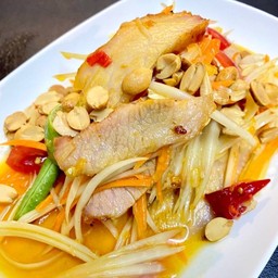 ส้มตำคอหมูย่าง
