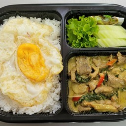 D-108 ข้าว+ผัดเขียวหวานหมู+อาหาร 1อย่าง(ตามตัวเลือก)