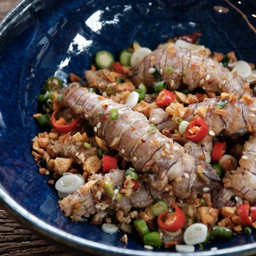 กั้งผัดซอสพริกเกลือ