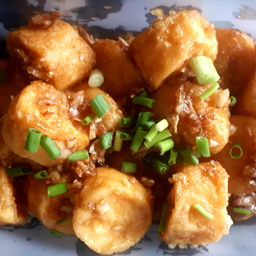 Vegetarian Stir Fried Tofu With Garlic