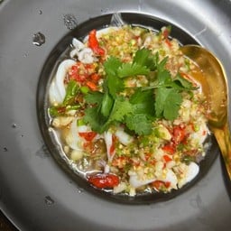 ปลาหมึกนึ่งมะนาว